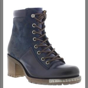 FLY London Blue Leather Boot